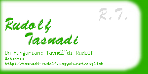 rudolf tasnadi business card